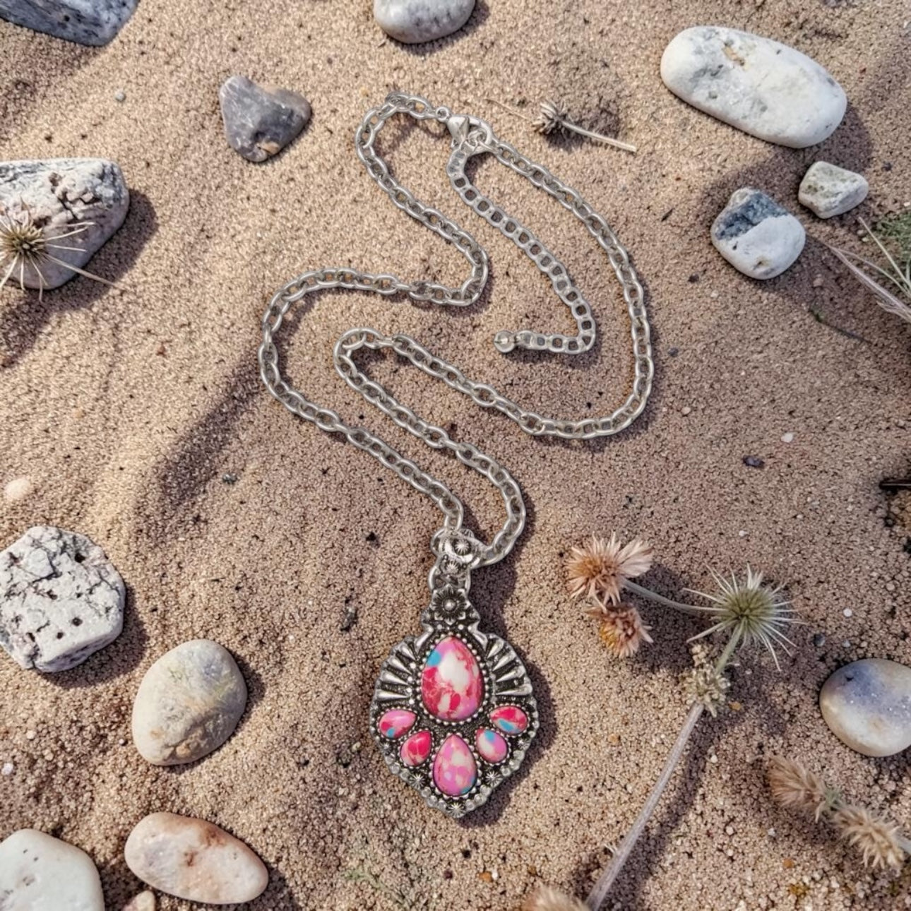 Heritage Teardrop Concho Necklace