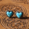 Prairie Sky Heart Studs